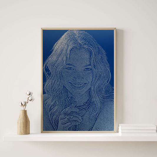 Unique Hand-Hammered Glass Art Painting
